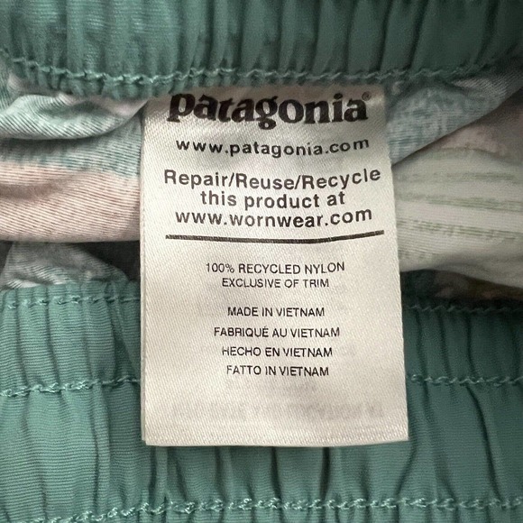 Patagonia Stripe Costa Rica Baggies Girl Elastic Drawstring Water Shorts 67087 L - Picture 6 of 11